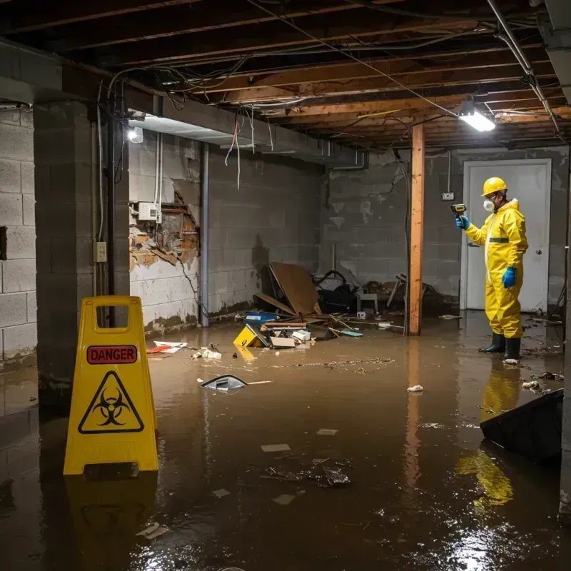 Flooded Basement Electrical Hazard in Drew, MS Property